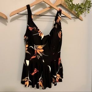 Sea Angel Womens V-Neck Peplum Tankini Top